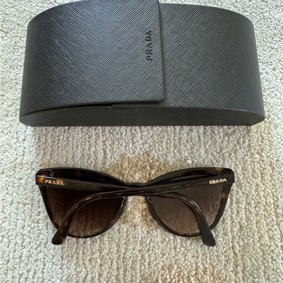 Prada Tortoise Shell Cat Eye Sunglasses - Picture 2 of 6